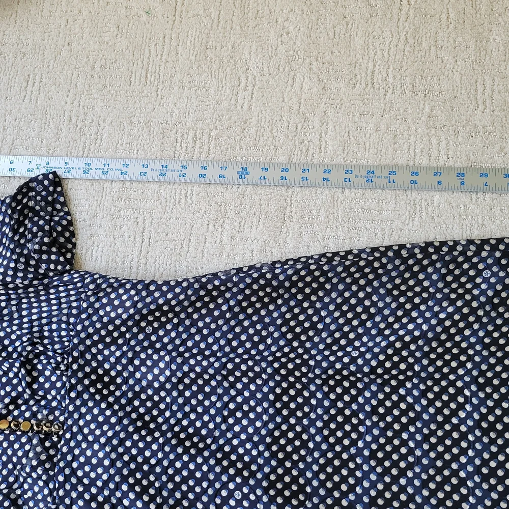 Tory Burch Navy Polka Dot Silk Dress - Picture 7 of 12